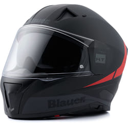 Blauer Naca NF01A Casco, nero-rosso, dimensione XS per uomo