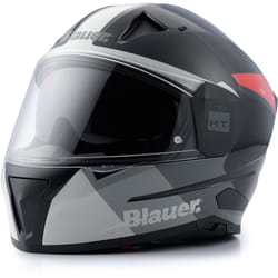 Blauer Naca NF01B Casco, nero-grigio-rosso, dimensione XL per uomo