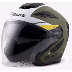 Blauer JJ-01 Casco Jet, verde, dimensione L per uomo
