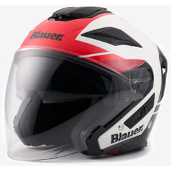 Blauer JJ-01 Casco Jet, bianco-rosso, dimensione XS per uomo