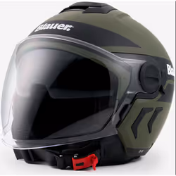 Blauer Demi Jet DJ-01 Graphic B Casco Jet, verde, dimensione S per uomo