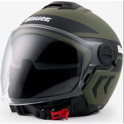 Blauer Demi Jet DJ-01 Graphic B Casco Jet, verde, dimensione S per uomo