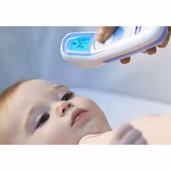 Chicco 00006931000000 termometro digitale per corpo Termometro a rilevamento remoto Blu, Bianco Fronte Pulsanti - Vista aggiuntiva 4
