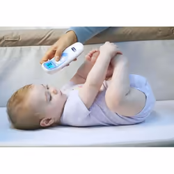 Chicco 00006931000000 termometro digitale per corpo Termometro a rilevamento remoto Blu, Bianco Fronte Pulsanti - Vista aggiuntiva 5