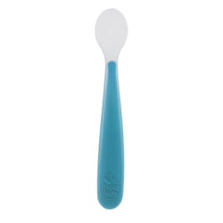 NeoBaby Cucchiaio in silicone 6 mesi+ Cucchiaio per bambini Blu, Bianco