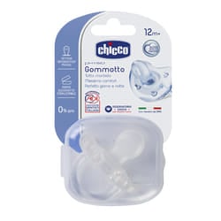Chicco 105644001 ciuccio per bambino Ciuccio per bambini a flusso libero Ortodontico Silicone Trasparente