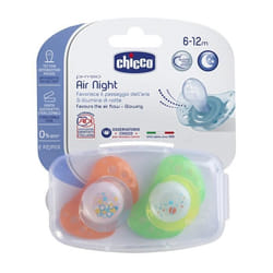 Chicco Physioforma Air Lumi Ciuccio in Silicone Luminoso 16-36 Mesi 2 Pezzi 6-16 mesi