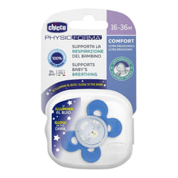 Chicco Physioforma Comfort Lumi Ciuccio in Silicone Luminoso Azzurro 16-36 Mesi 1 Pezzo Rosa