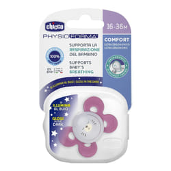 Chicco Physioforma Comfort Lumi Ciuccio in Silicone Luminoso Azzurro 16-36 Mesi 1 Pezzo Azzurro