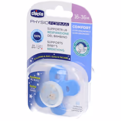 Chicco Physioforma Comfort Lumi Ciuccio in Silicone Luminoso Azzurro 16-36 Mesi 1 Pezzo Azzurro