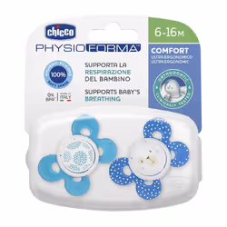 Chicco Physioforma Comfort Ciuccio in Silicone Bimbo 6-16 Mesi progettato per i primi mesi di vita del bimbo è un prodotto mo ...