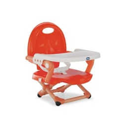 Chicco - Rialzo Sedia Pocket Snack Regolabile con Vassoio Rimovibile per Bambini - dalla nascita ai 36 mesi - Poppy Red
