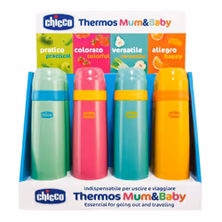 Chicco Thermos Liquidi 500 Ml è ideale per mantenere le bevande alla temperatura desiderata fino a 5 ore. Realizzato in accia ...