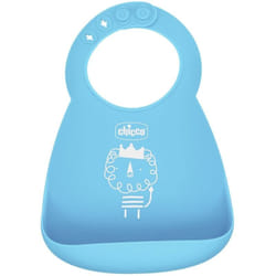 Chicco - Bavaglina Silicone Azzurro