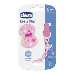 Chicco Clip Con Catenella per Ciuccio Clip Compatta e Leggera