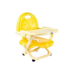 Chicco - Rialzo Sedia Pocket Snack Regolabile con Vassoio Rimovibile per Bambini - dalla nascita ai 36 mesi - Saffron