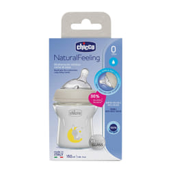 Chicco Biberon Natural Feeling Flusso Lento Vetro Neonati 0 Mesi+ 150ml