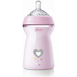 Chicco - Biberon Naturalfeeling Bimba, 6M+, 330 Ml, Flusso Veloce