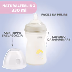 Chicco Natural Feeling biberon 330 ml Grigio - Vista aggiuntiva 6
