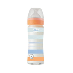 Chicco 00028721210000 biberon 240 ml Arancione, Trasparente, Bianco, Giallo Vetro