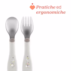 Chicco 00016102150000 posata per bambino Set di posate per bambini Rosa Acciaio inox - Vista aggiuntiva 3