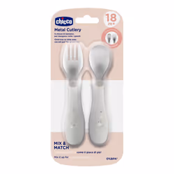 Chicco 00016102350000 posata per bambino Set di posate per bambini Grigio Acciaio inox - Vista aggiuntiva 2