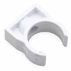 Collare per fissaggio tubo rigido/flessibile realizzato in PVC bianco (RAL 9010) stabilizzato contro i raggi UV, antiurto e a ...
