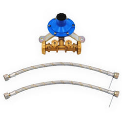 Tecnogas - Kit minicentralina per 2 bombole, dotata di flessibili, portata 4 kg 000000E6710