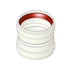 Tecnogas - Manicotto ff in alluminio bianco ø 60 mm, con guarnizione a doppio labbro. 00000051076 - -