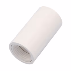 Manicotto di giunzione da flessibile a rigido realizzato in PVC bianco (RAL 9010) stabilizzato contro i raggi UV, antiurto e  ...