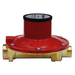 Regolatore bassa pressione - IN 1/4" F OUT 1/2" F - modello con valvola di sicurezza a sfioro incorporata, portata 12 kg/h 00000000900