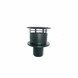 Terminale con diametro 80mm In alluminio per scarico stufe e pellet Colore: nero alte temperature