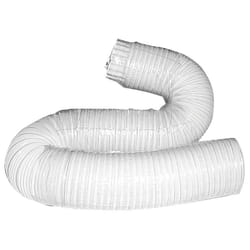 Tubo ø 100 mm in alluminio compresso estensibile fino a 3 metri, verniciato bianco 00000051502