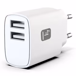 Techly IPW-USB-12W2A Caricabatterie per dispositivi mobili Cuffie, Altoparlante portatile, Power bank, Smartphone, Tablet Bianco AC Interno