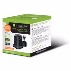 Techly Multipresa da Tavolo a Torretta Salvaspazio 8 Posti Italiana Bipasso / Schuko 2 USB-A e 2 USB-C - Vista aggiuntiva 2