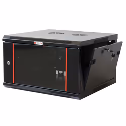 Techly I-CASE EWT-2612B, Da parete, 12U, 60 kg, Lucchetti, 28,5 kg, Nero