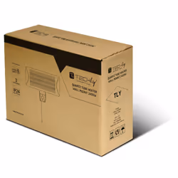 Techly IC-HEATOUT001 stufetta elettrica Interno e esterno Nero 2400 W Riscaldatore di ambienti elettrico al quarzo