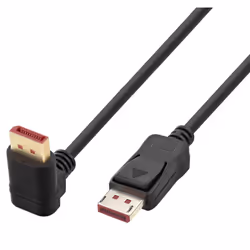 Techly Cavo Audio/Video DisplayPort 1.4 8K M/M Angolato 90° 3 metri Nero, 3 m, DisplayPort, DisplayPort, Maschio, Maschio, 76 ...