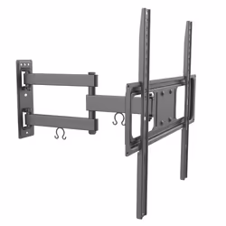 Techly Supporto a Muro per TV LED LCD 32-55" Full-Motion, 400 x 400 mm, -15 - 10°, 10 - 90°, 180°, Acciaio, Nero