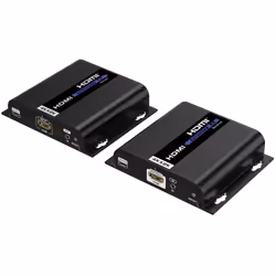 Techly IDATA EXTIP-3834KP7, 3840 x 2160 Pixel, Trasmettitore e ricevitore AV, 120 m, Cablato, Nero, HDCP