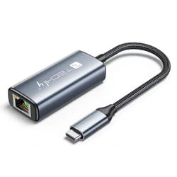 Techly IDATA USB-ETGIGAC2 replicatore di porte e docking station per laptop Cablato USB 3.2 Gen 1 (3.1 Gen 1) Type-C Nero, Argento