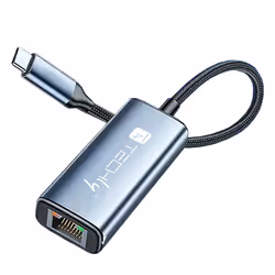 Techly IDATA USB-ETGIGAC2 replicatore di porte e docking station per laptop Cablato USB 3.2 Gen 1 (3.1 Gen 1) Type-C Nero, Argento