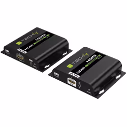 Techly IDATA EXTIP-3834KV5, 3840 x 2160 Pixel, Trasmettitore e ricevitore AV, 120 m, Cablato, Nero, HDCP
