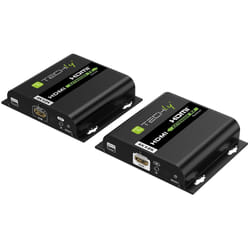 Techly IDATA EXTIP-3834KV5 moltiplicatore AV Trasmettitore e ricevitore AV Nero