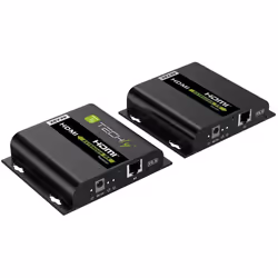 Techly IDATA EXTIP-3834KV5 moltiplicatore AV Trasmettitore e ricevitore AV Nero