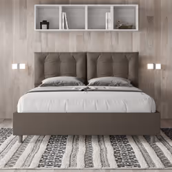 Letto matrimoniale 160x200 Annalisa con testata e Letto imbottiti, rivestimento in similpelle, particolarmente versatile e fa ...