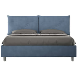 Letto Matrimoniale rivestito in Microfibra - appia - Tipologia Letto: Con Rete e Contenitore - Dimensione Rete: 160x190 - Colore: Blu