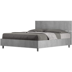 Letto Matrimoniale - demas - Tipologia Letto: Senza Rete - Tipologia Testata: Testata Dritta - Dimensione Rete: 160x200 - Colore: Grigio