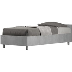 Letto Singolo - nuamo - Tipologia Letto: Senza Rete - Colore: Grigio - Dimensione Rete: 80x200