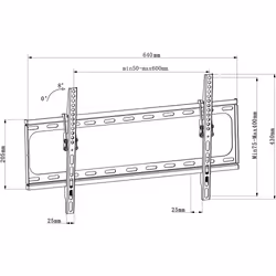 Techly ICA-PLB 261L Supporto TV a parete 70" Nero
